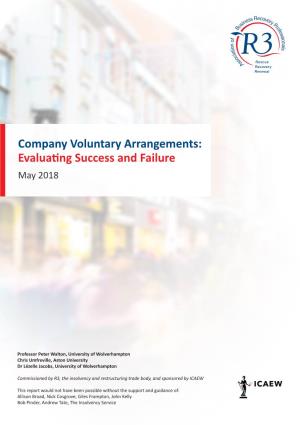 Company Voluntary Arrangements: Evaluating Success and Failure May 2018