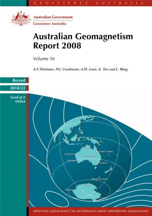 Australian Geomagnetism Report 2008