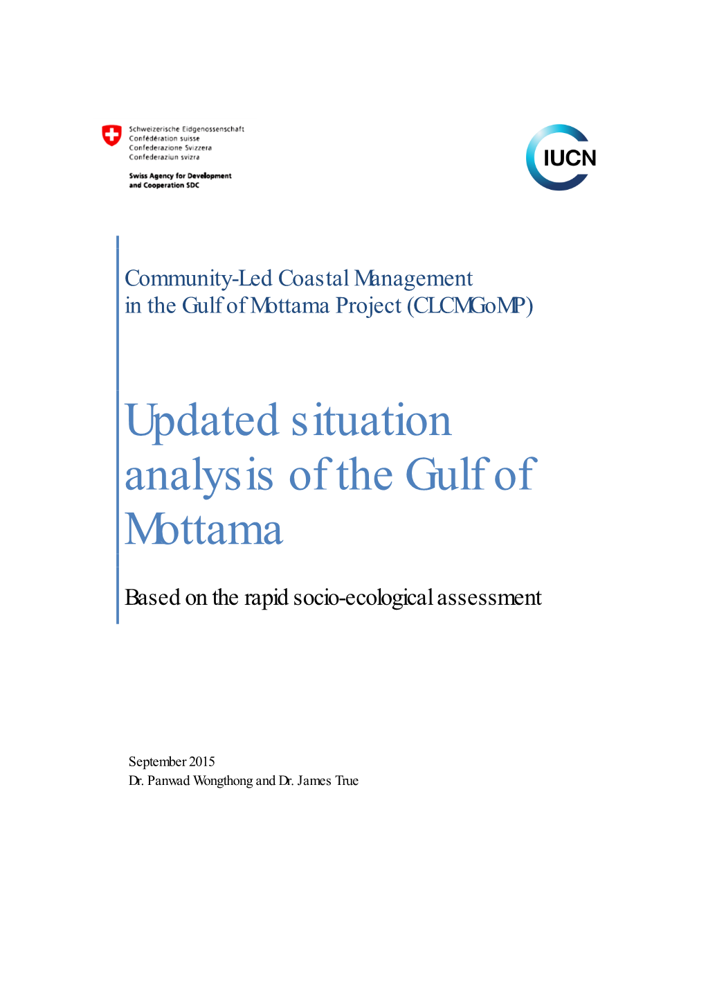 Updated Situation Analysis of the Gulf of Mottama