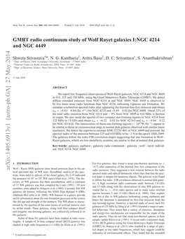 GMRT Radio Continuum Study of Wolf Rayet Galaxies I:NGC 4214