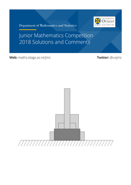Junior Mathematics Competition 2018 Solutions and Comments