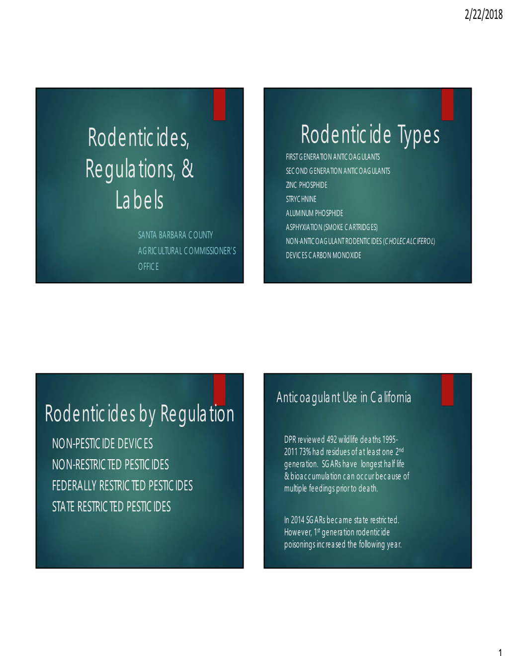 Rodenticides, Regulations, & Labels