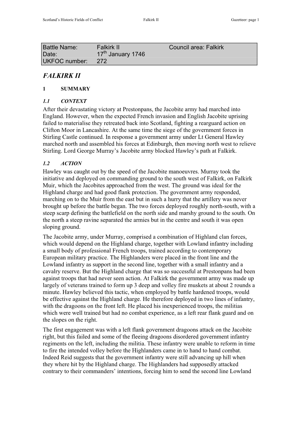 Falkirk II Gazetteer: Page 1