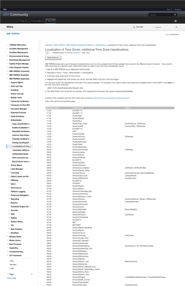 Localization of Time Zones, Additional Time Zone Classifications