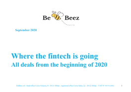 Where the Fintech Is Going All Deals from the Beginning of 2020