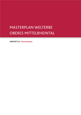 Masterplan Welterbe Oberes Mittelrheintal