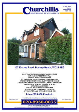 107 Elstree Road, Bushey Heath, WD23 4EG