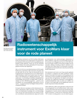 Radiowetenschappelijk Instrument Voor Exomars Klaar Voor De Rode