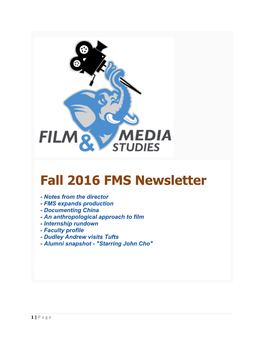 Fall 2016 FMS Newsletter