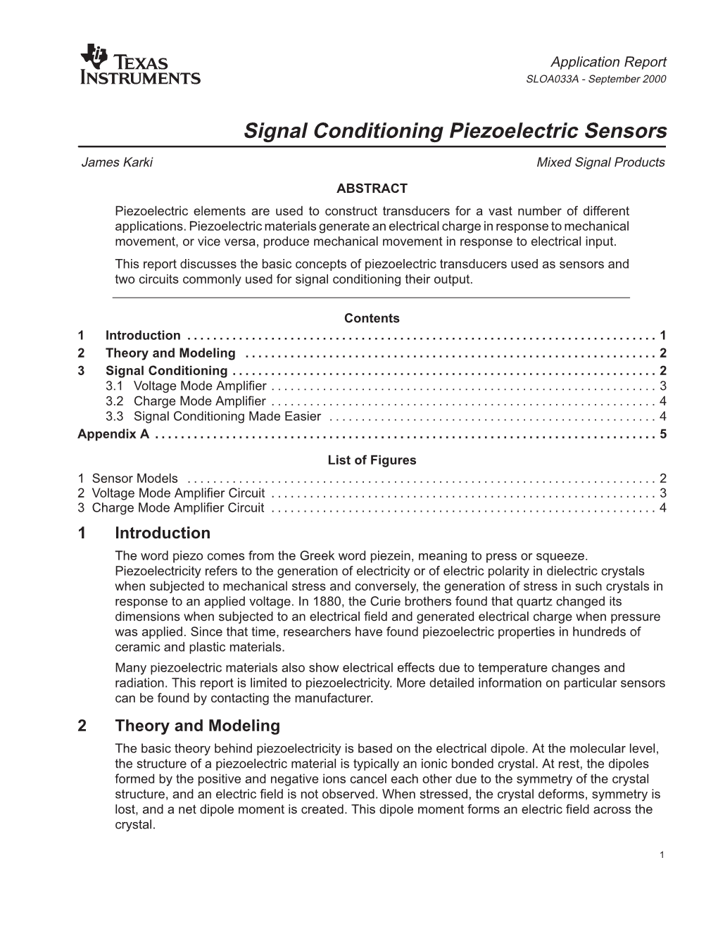 "Signal Conditioning Piezoelectric Sensors"
