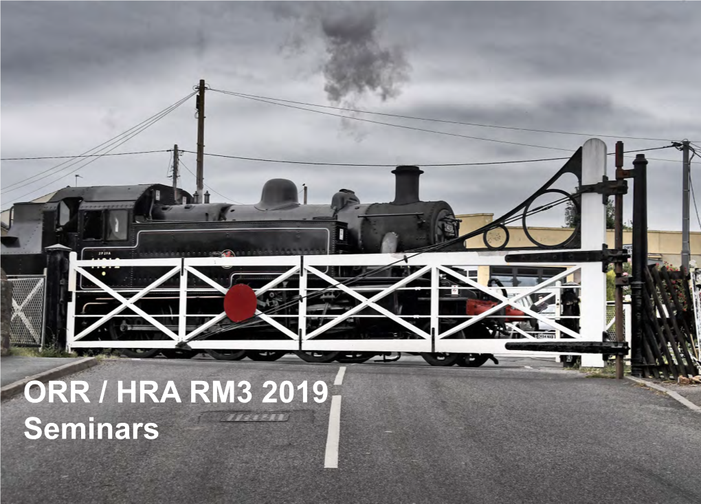 Office of Rail and Road and Heritage Railway Association Risk