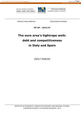 Debt and Competitiveness in Italy and Spain