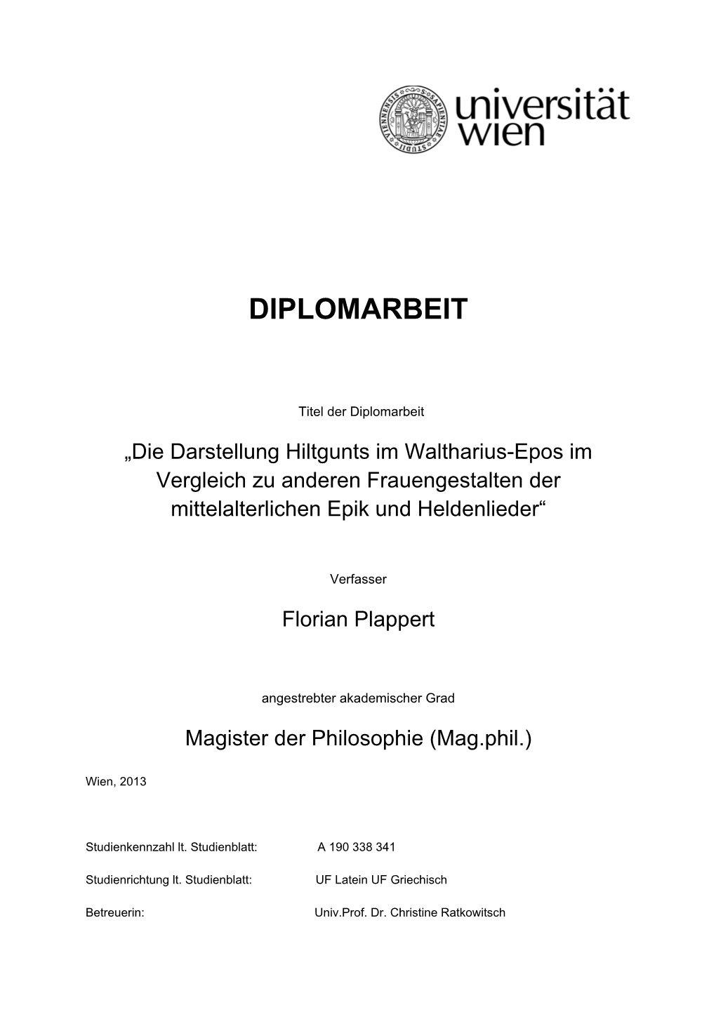 Diplomarbeit