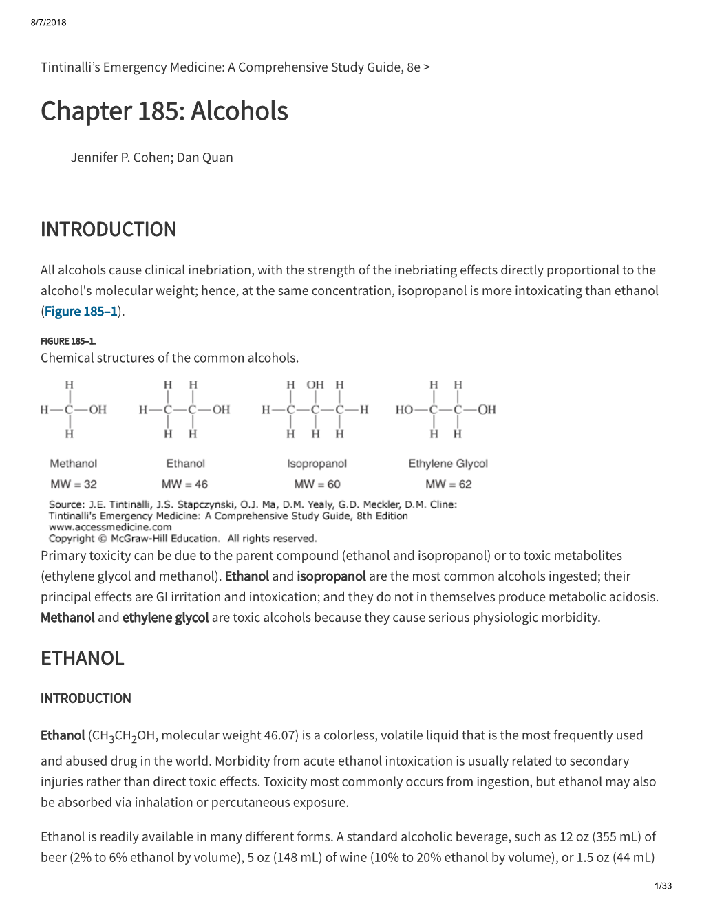 Chapter 185: Alcohols