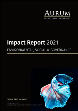 Aurum ESG Impact Report 2021
