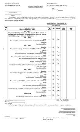 CONSTANCIO C. MAGHANOY, JR. BAC Chairman Item & DESCRIPTION ABC= Php 80,000.00