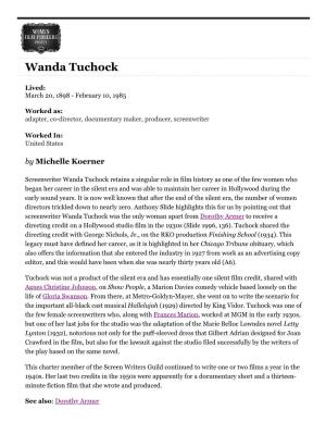 Wanda Tuchock