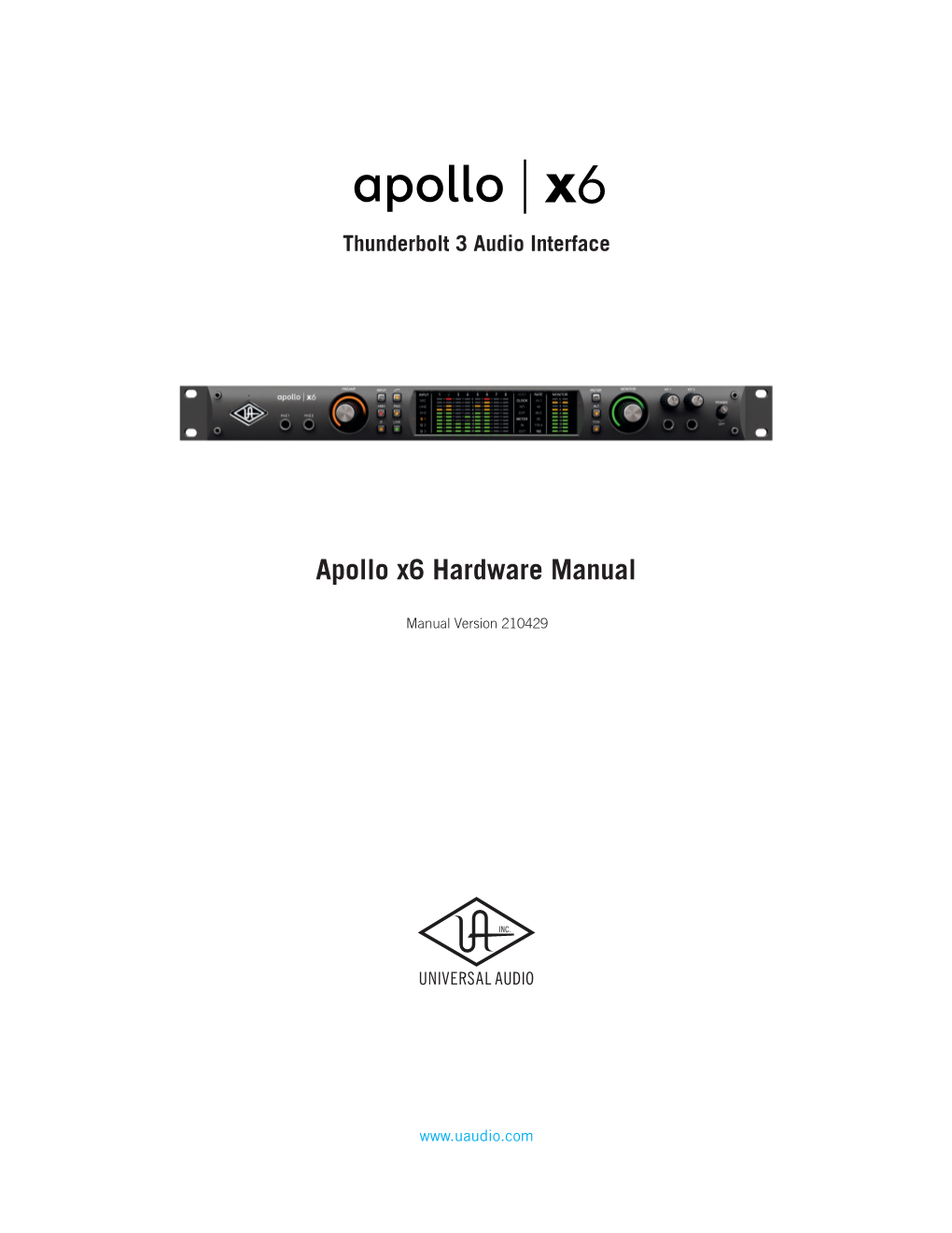 Apollo X6 Hardware Manual