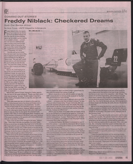 Freddy Niblack: Checkered Dreams Indy Car Series Driver by Nick Poust, UNITE Magazine Indianapolis