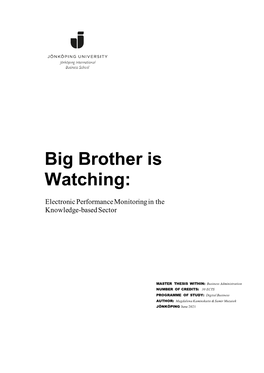 Big Brother Is Watching
