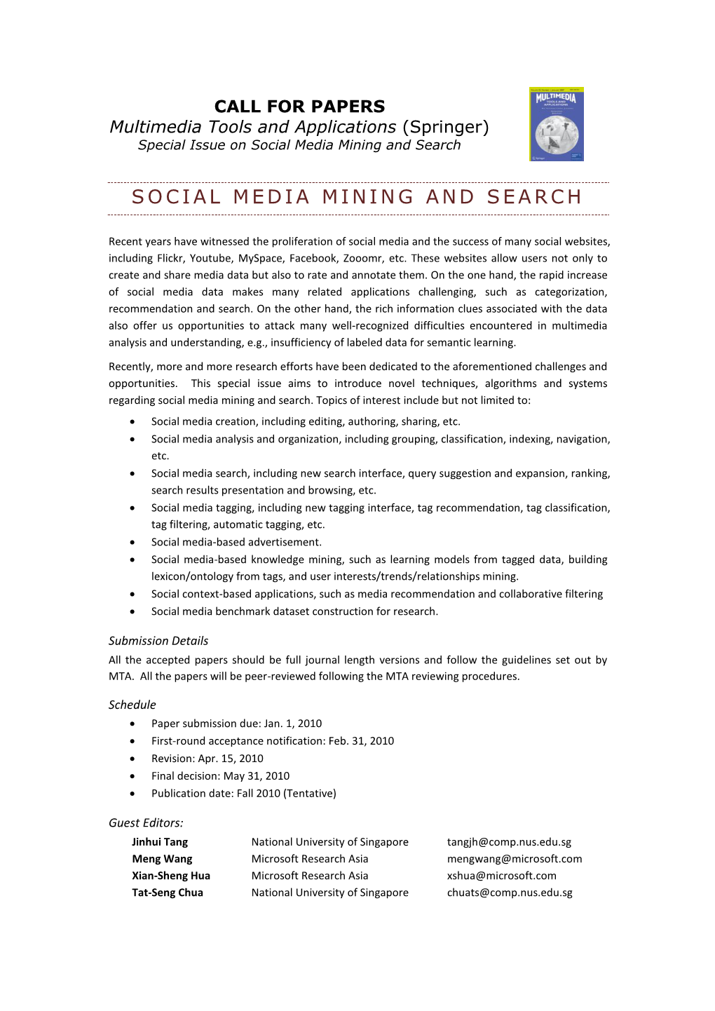 Social Media Mining and Search