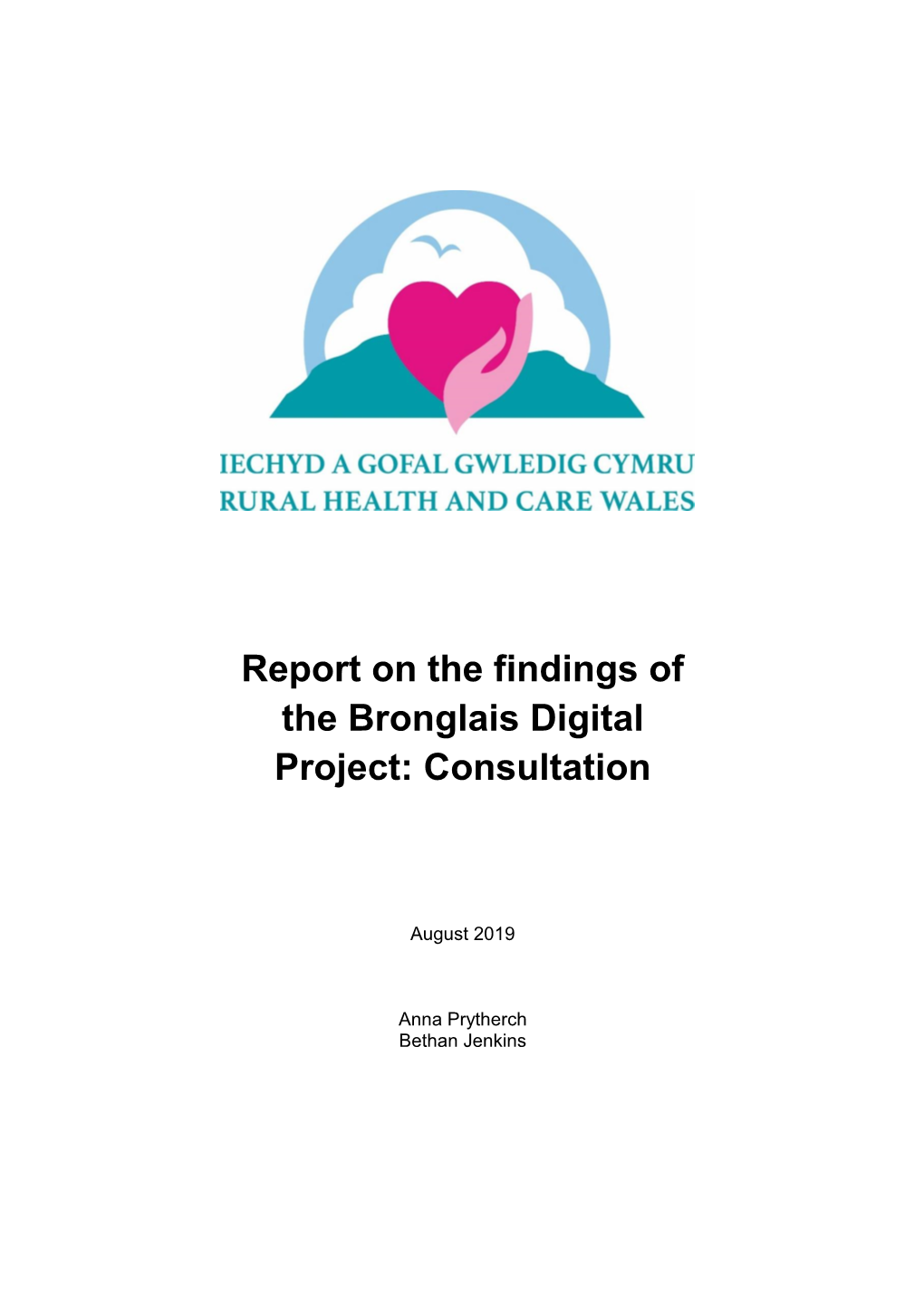 Report on the Findings of the Bronglais Digital Project: Consultation
