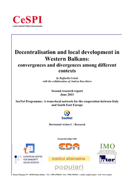 Decentralisation and Local Development in Western Balkans: Convergences and Divergences Among Different Contexts
