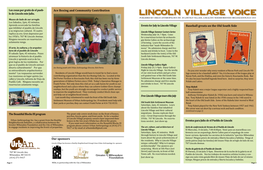 Lincoln Village Voice Published by Urban Anthropology Inc