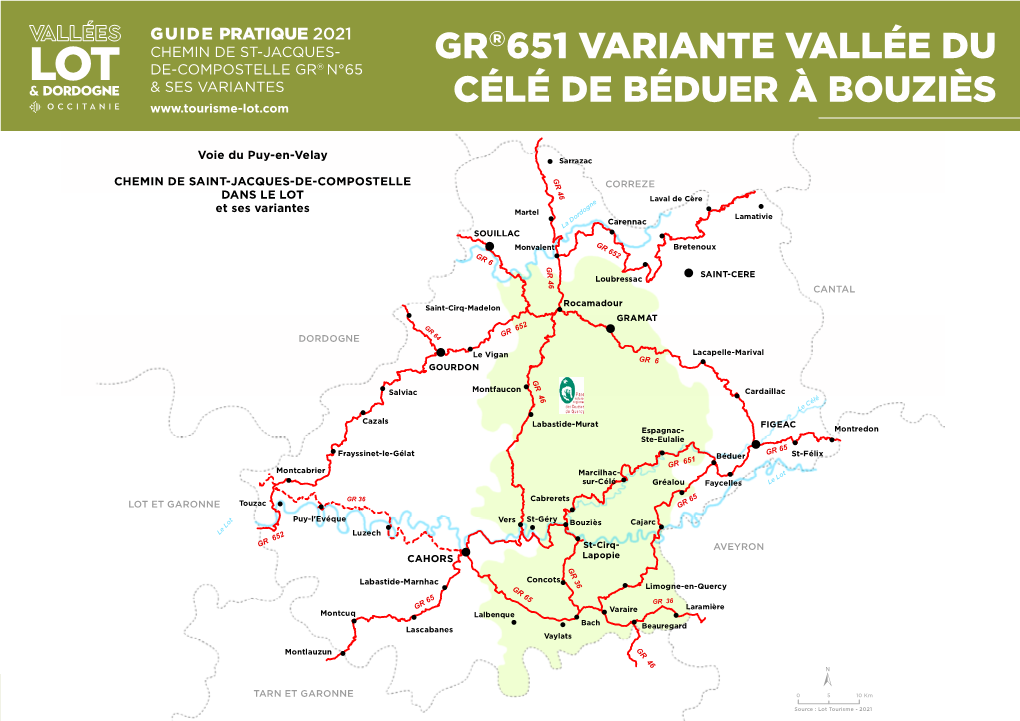 Gr®651 Variante Vallée Du Célé De Béduer À Bouziès