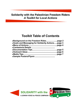 Freedom Ride Solidarity Toolkit