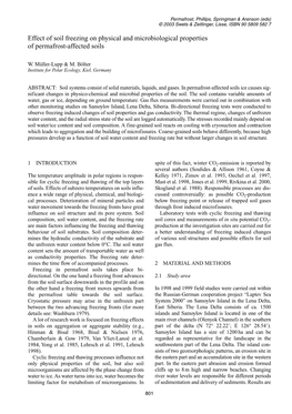 Effect of Soil Freezing on Physical and Microbiological Properties of Permafrost-Affected Soils