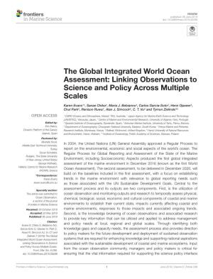 The Global Integrated World Ocean Assessment: Linking Observations to Science and Policy Across Multiple Scales