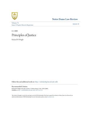 Principles of Justice Richard W