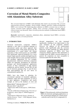 Corrosion of Metal-Matrix Composites with Aluminium Alloy Substrate