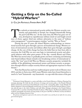 Hybrid Warfare”