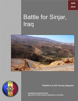 Battle for Sinjar, Iraq