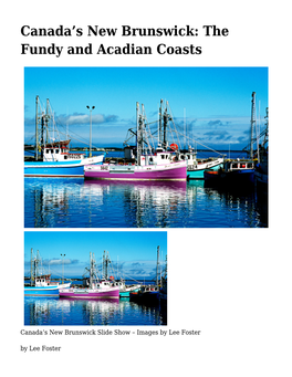The Fundy and Acadian Coasts