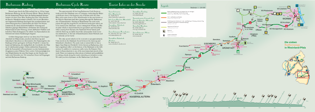 Barbarossa-Radweg Barbarossa Cycle Route Tourist Infos an Der
