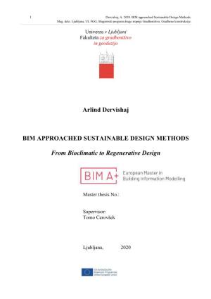 Arlind Dervishaj BIM APPROACHED SUSTAINABLE DESIGN METHODS