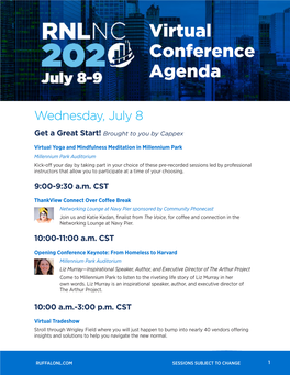 Virtual Conference Agenda