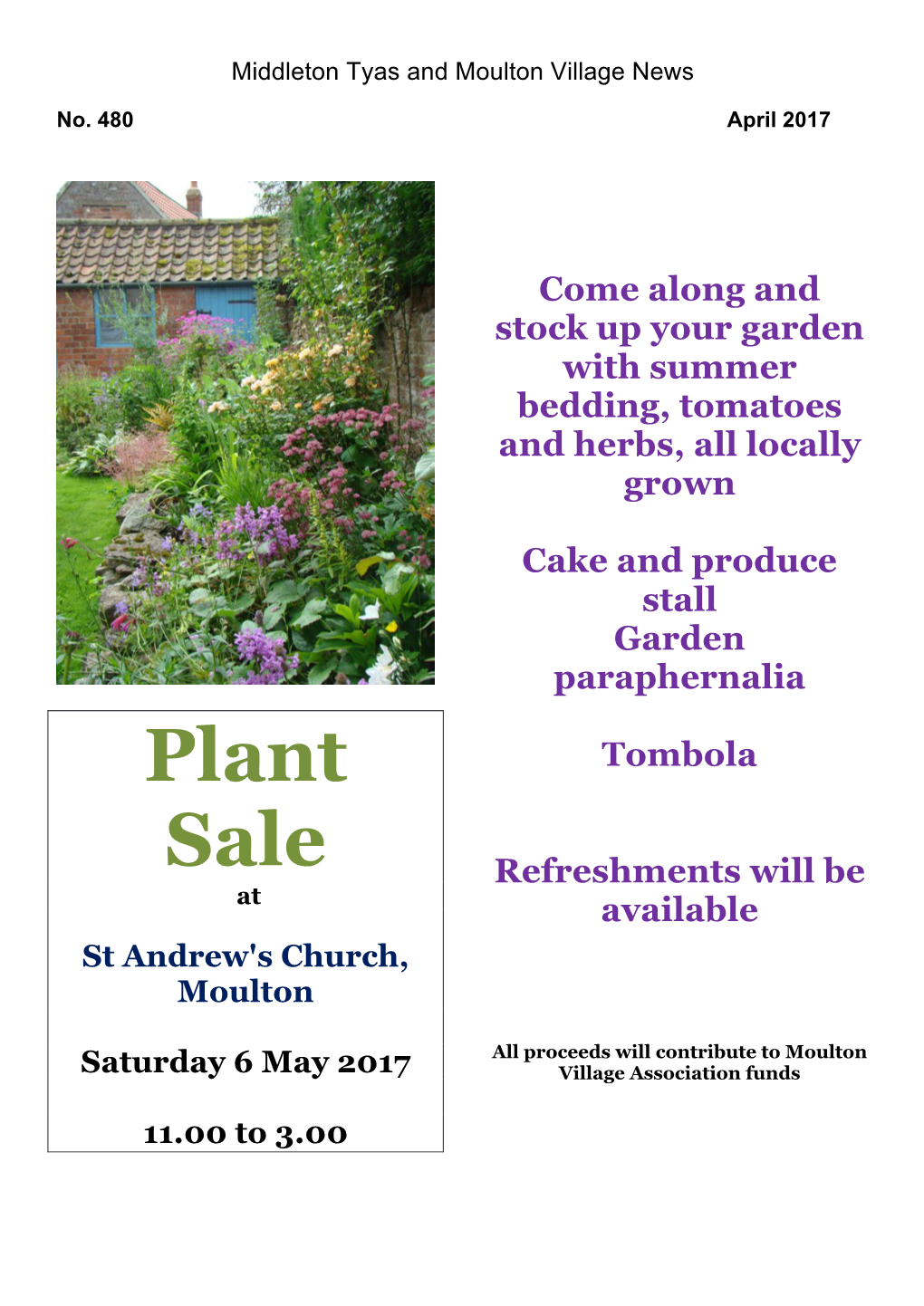 Plant Sale 2017