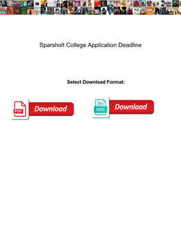 Sparsholt College Application Deadline