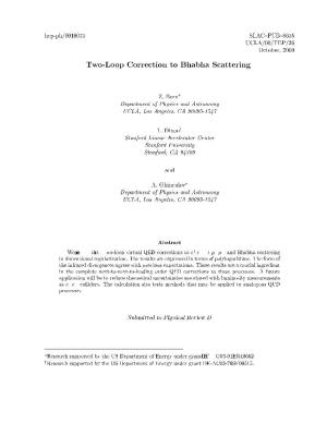 Two-Loop Correction to Bhabha Scattering