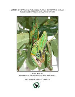 HISC Proposal for Research on Veiled Chameleons on Maui