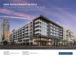 New Development in Dtla Restaurant & Retail Spaces
