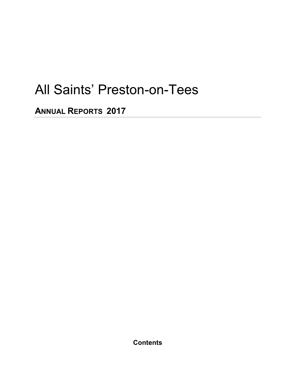 Saints' Preston-On-Tees