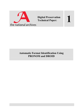 Automatic Format Identification Using PRONOM and DROID