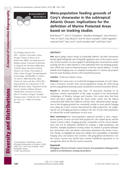 Metapopulation Feeding Grounds of Corys