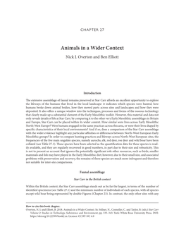 Animals in a Wider Context Nick J