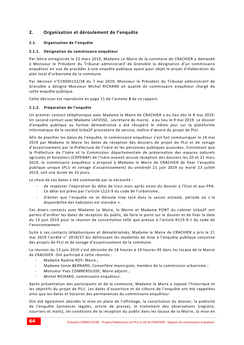 2. Organisation Et Déroulement De L'enquête